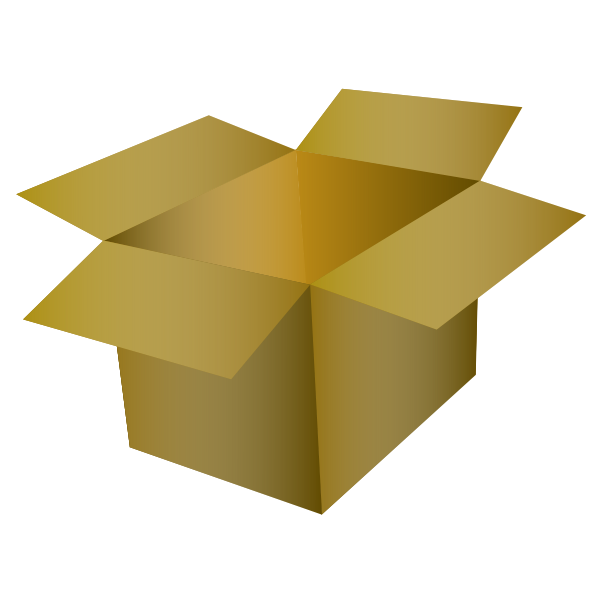 SVG Vector image of cardboard box with a gradient