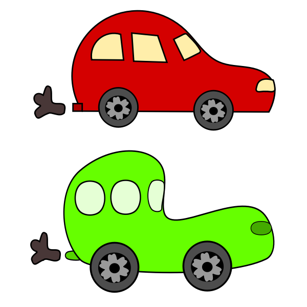 SVG Vector image of cartoon cars
