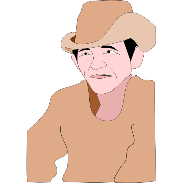SVG Vector image of cartoon cowboy
