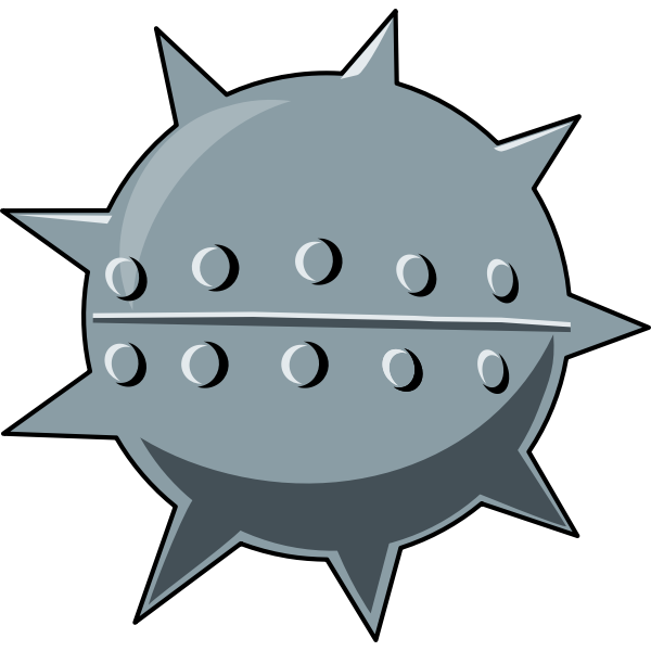 SVG Vector image of cartoon sea mine