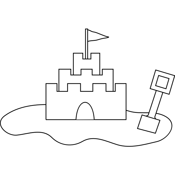 SVG Vector image of castle