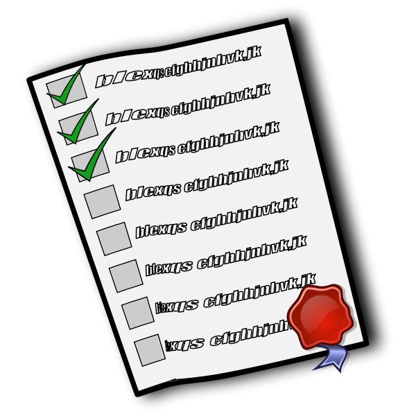 SVG Vector image of check list with seal