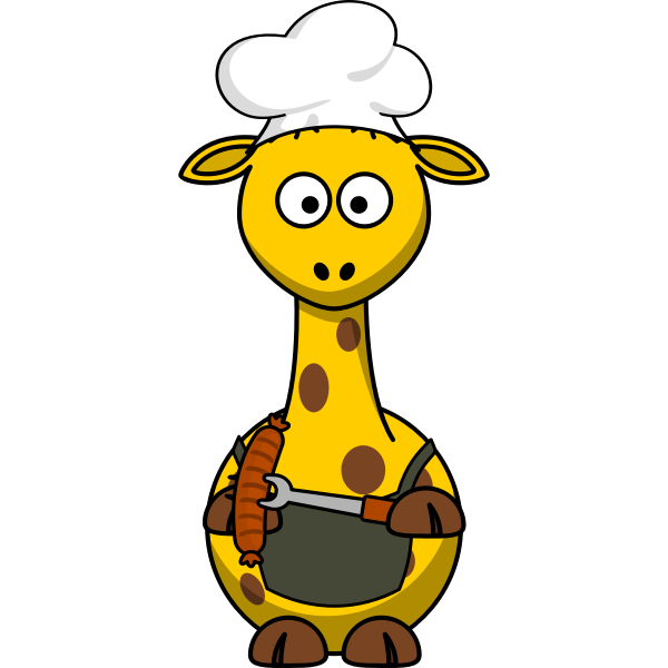SVG Vector image of chef giraffe