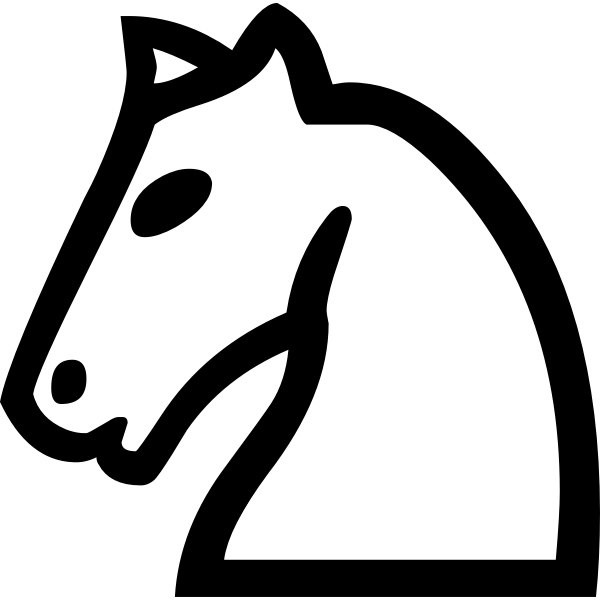 SVG Vector image of chess horse