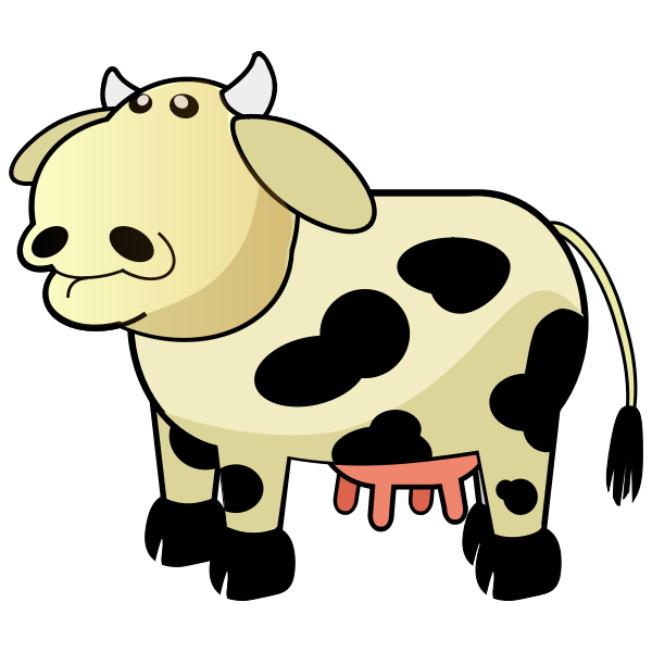 SVG Vector image of chunky cartoon cow