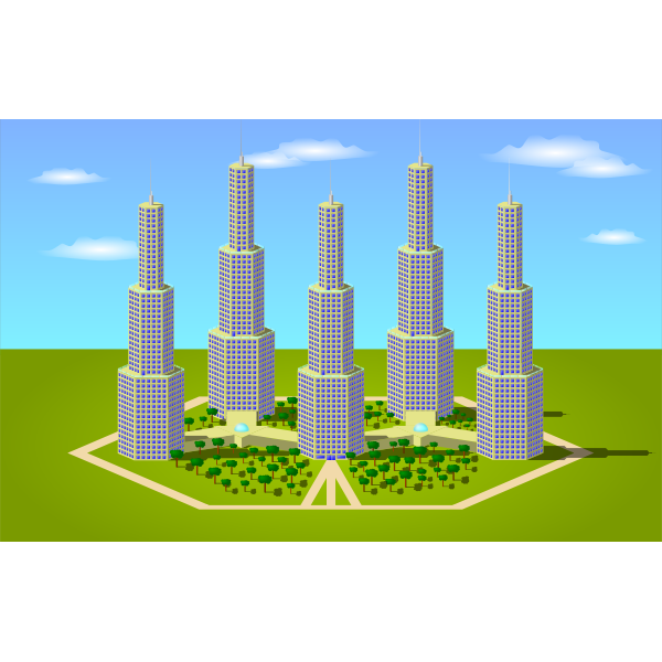 SVG Vector image of city condo concept
