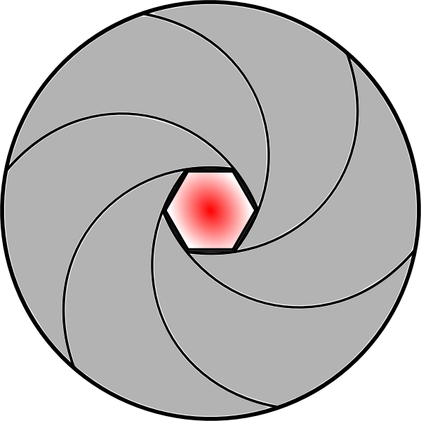 SVG Vector image of closed camera lens shutter