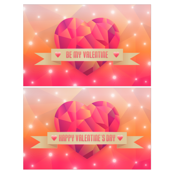 SVG Vector image of color hearts Happy Valentine039s Cards