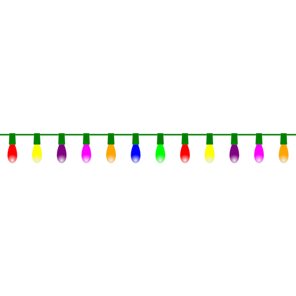 SVG Vector image of colorful Christmas lights