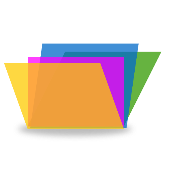 SVG Vector image of colorful computer folder icon