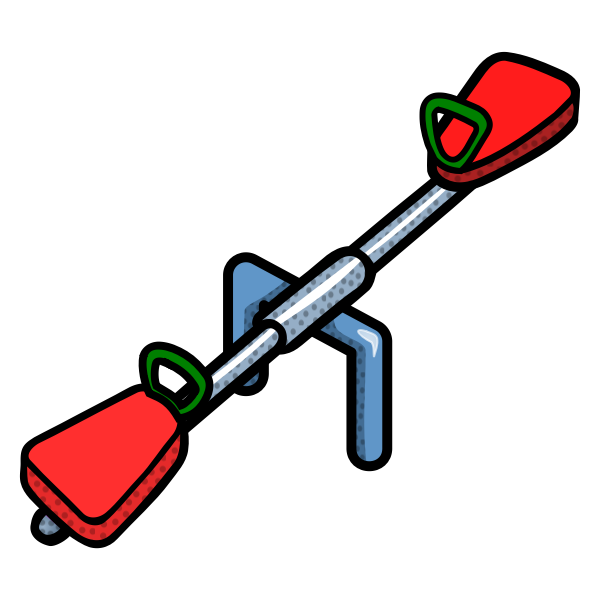 SVG Vector image of coloured line art seesaw