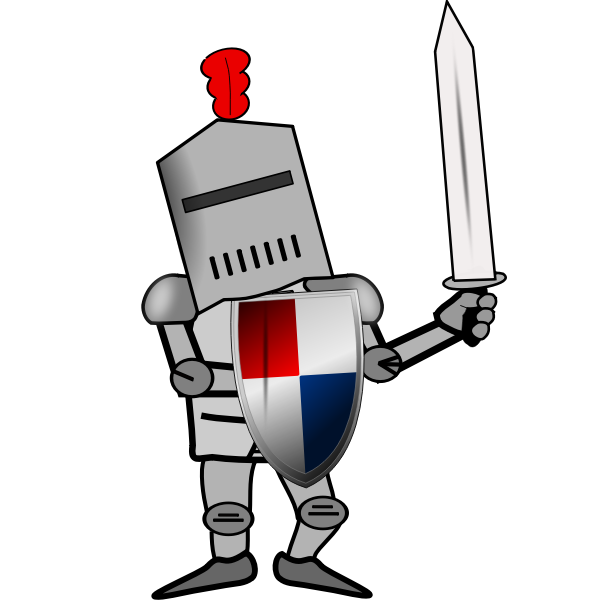 SVG Vector image of combat warrior in armor suit