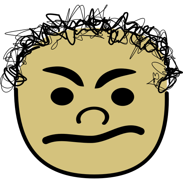 SVG Vector image of comic angry kid avatar