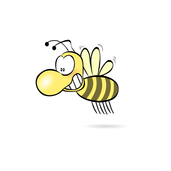 SVG Vector image of comic honey bee
