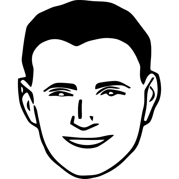 SVG Vector image of comic male character profile avatar