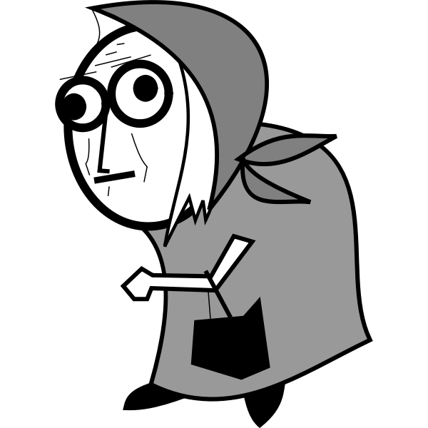 SVG Vector image of comic old lady