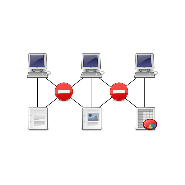 SVG Vector image of computer networks before Interet