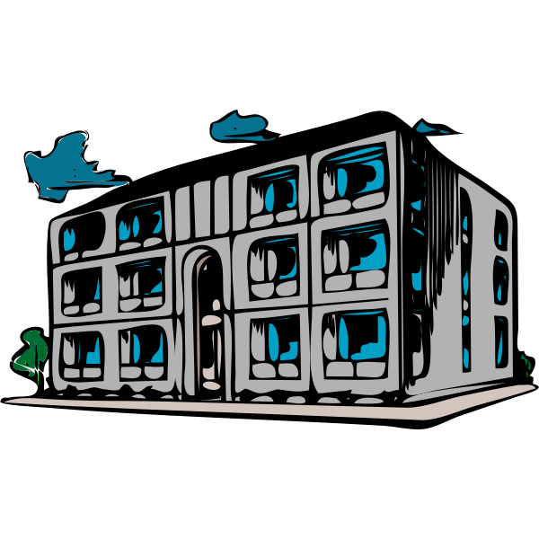 SVG Vector image of condo building
