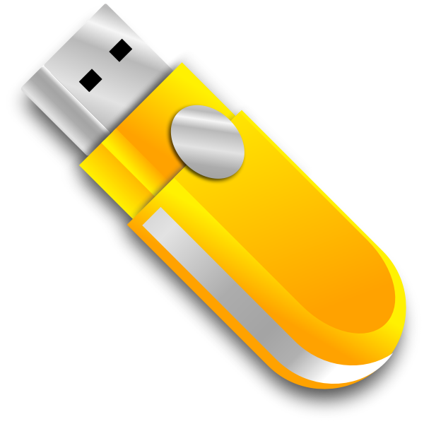 SVG Vector image of cool yellow USB stick