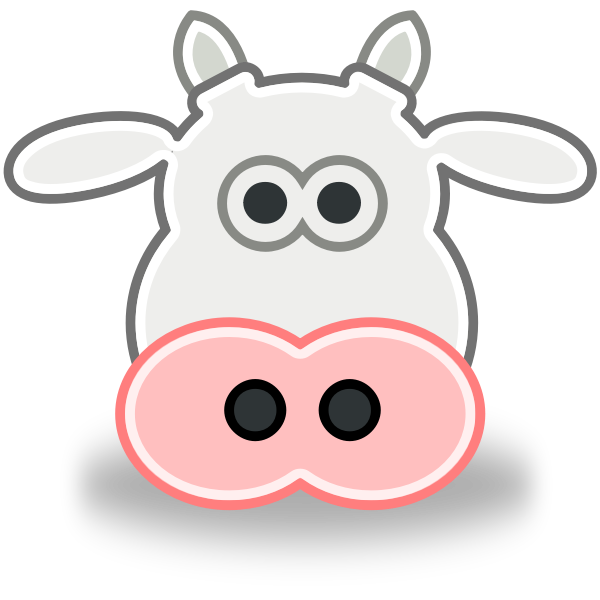 SVG Vector image of cow039s head
