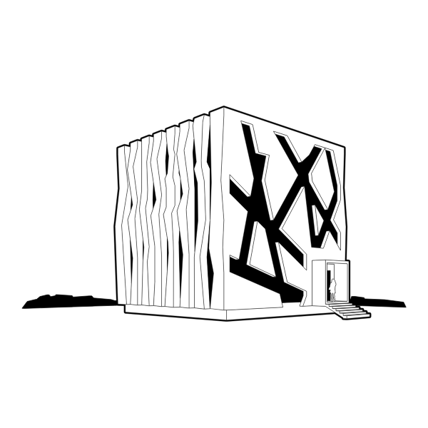 SVG Vector image of cube house