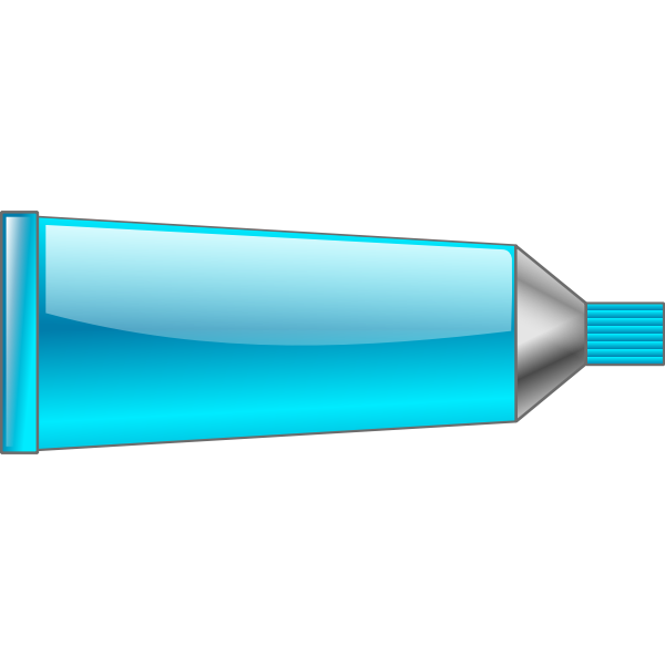 SVG Vector image of cyan colour tube