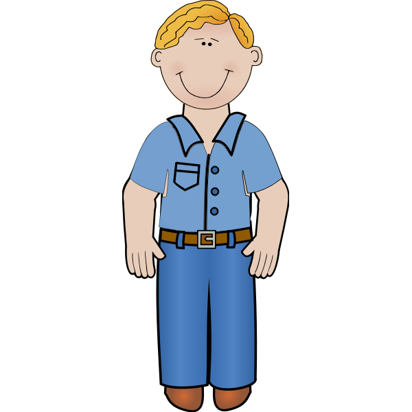SVG Vector image of daddy in jeans
