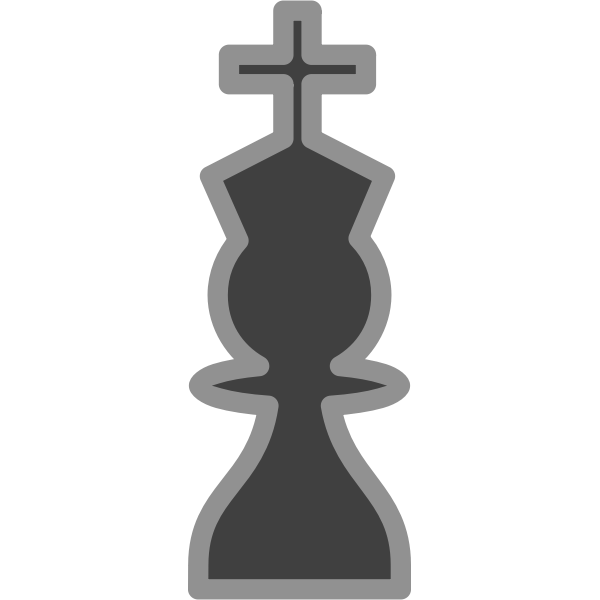 SVG Vector image of dark chess figure king