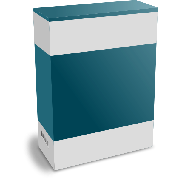 SVG Vector image of dark green software packaging box