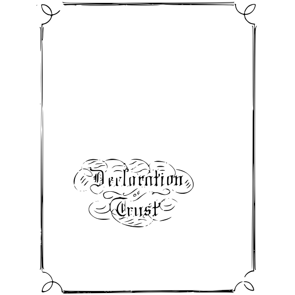SVG Vector image of declaration of trust template document