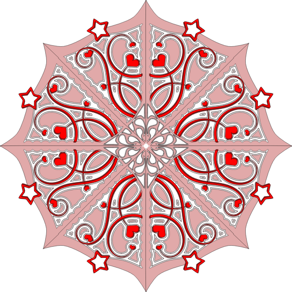 SVG Vector image of decorated snow flake