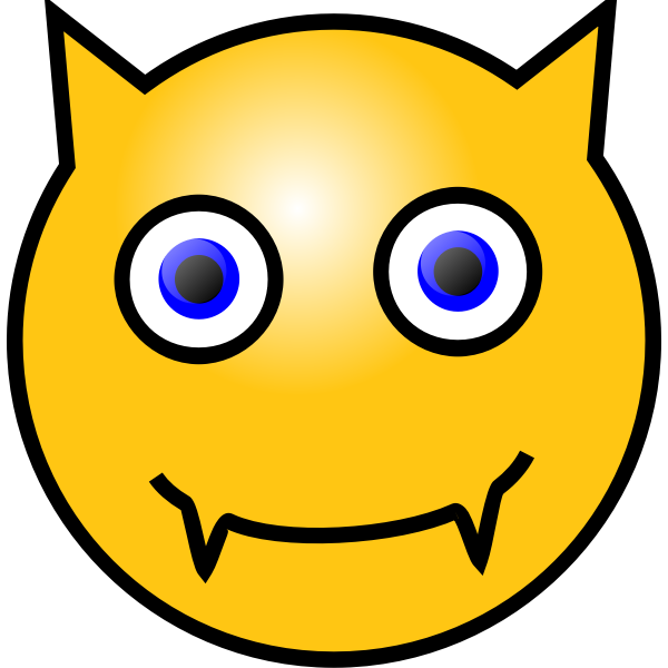 SVG Vector image of devilish emoticon