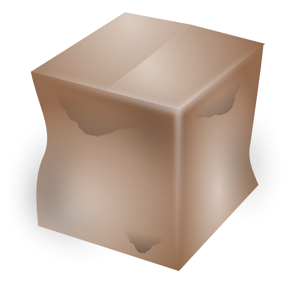 SVG Vector image of dirty cardboard box