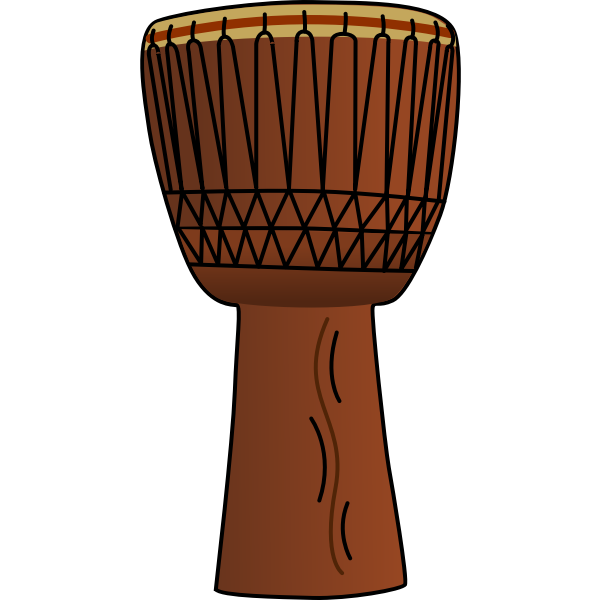 SVG Vector image of djembe