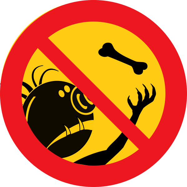 SVG Vector image of do not feed the trolls sign