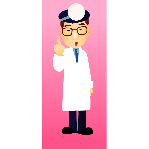 SVG Vector image of doctor in white coat