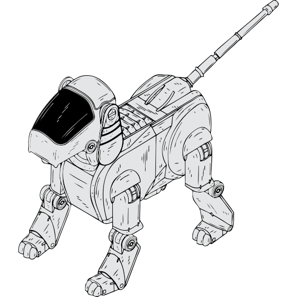 SVG Vector image of dog robot