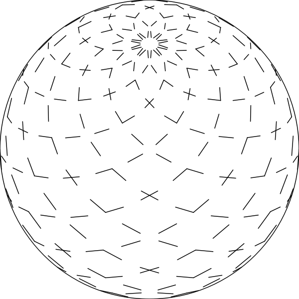 SVG Vector image of dotted spiral sphere