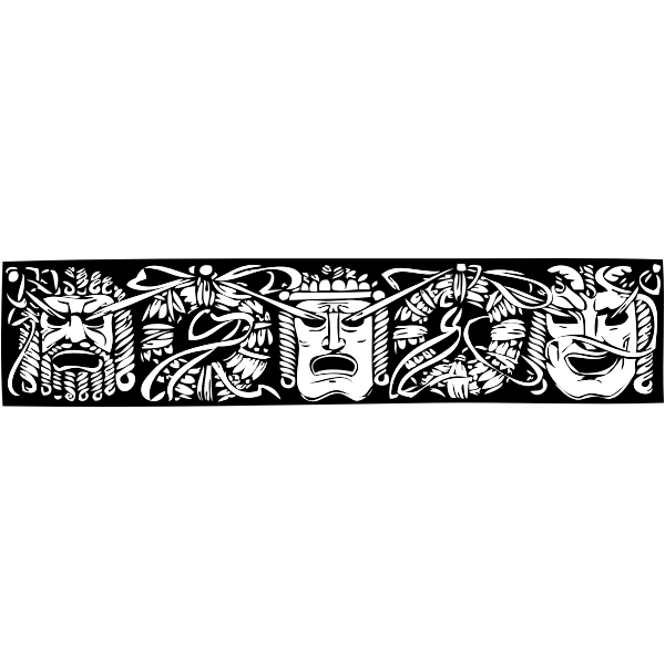 SVG Vector image of dramatic arts decorative border