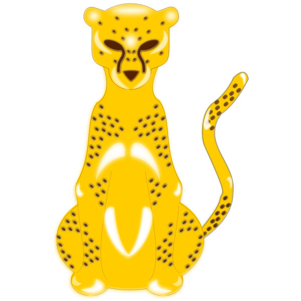 SVG Vector image of drawn yellow leopard