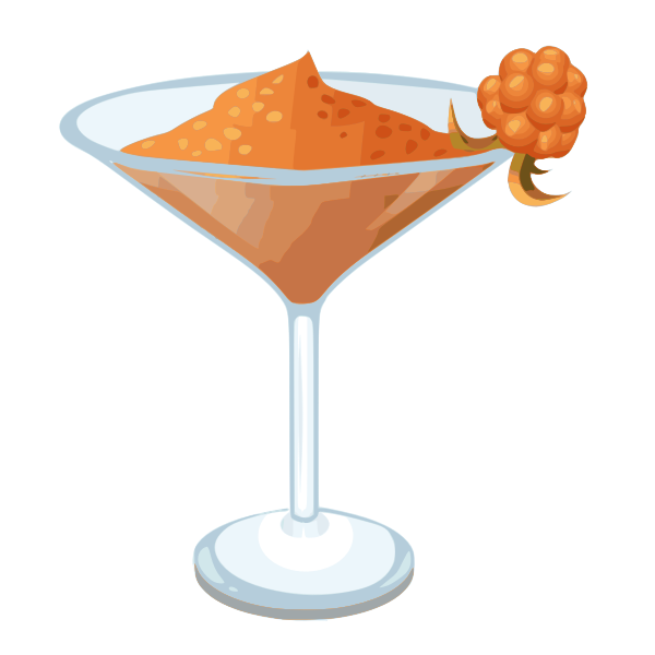 SVG Vector image of drinking glass with orange cocktail