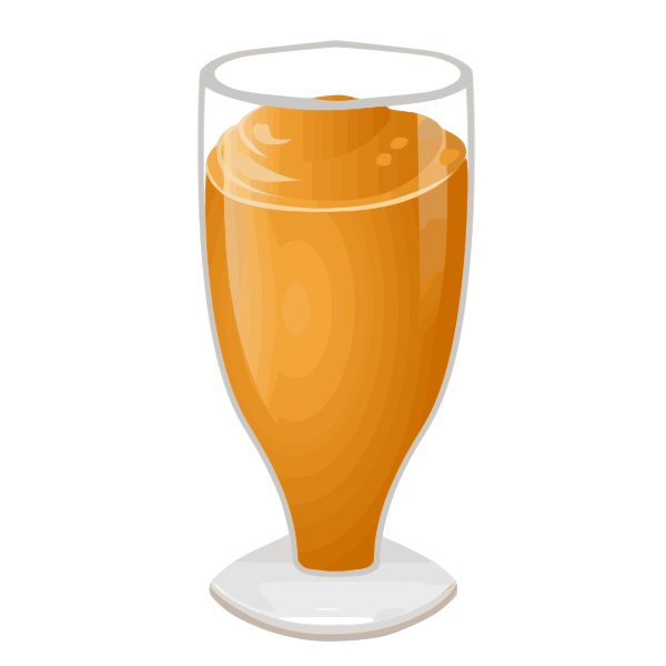 SVG Vector image of drinking glass with smoothie