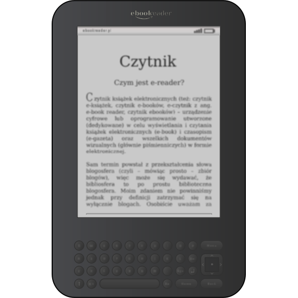 SVG Vector image of e-book reader