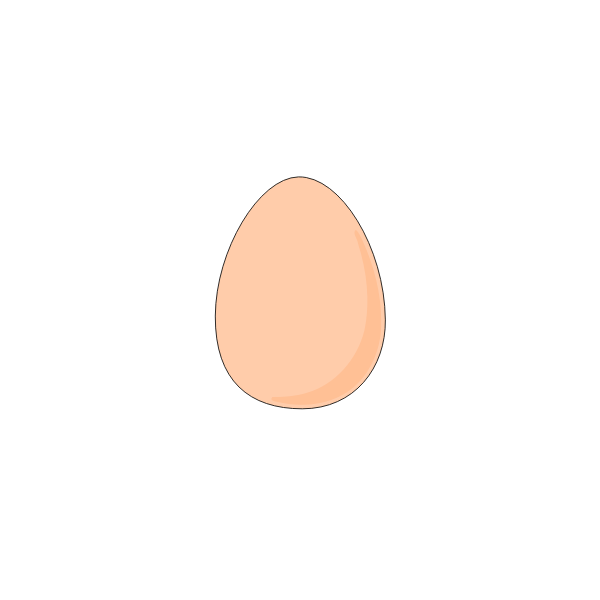 SVG Vector image of egg with black border