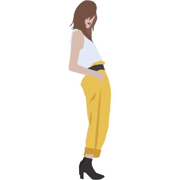 SVG Vector image of eighties style girl