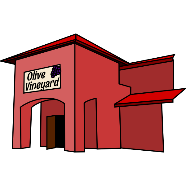 SVG Vector image of entrance to the restaurantt