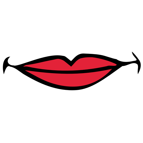 SVG Vector image of female smiling lips