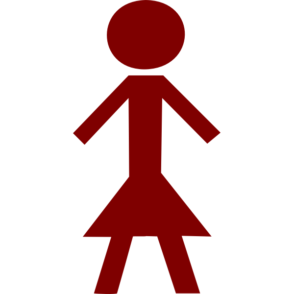 SVG Vector image of female stick figure