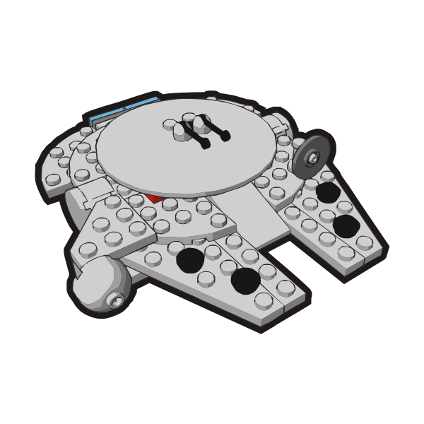 SVG Vector image of fictional space ship children039s bricks toy