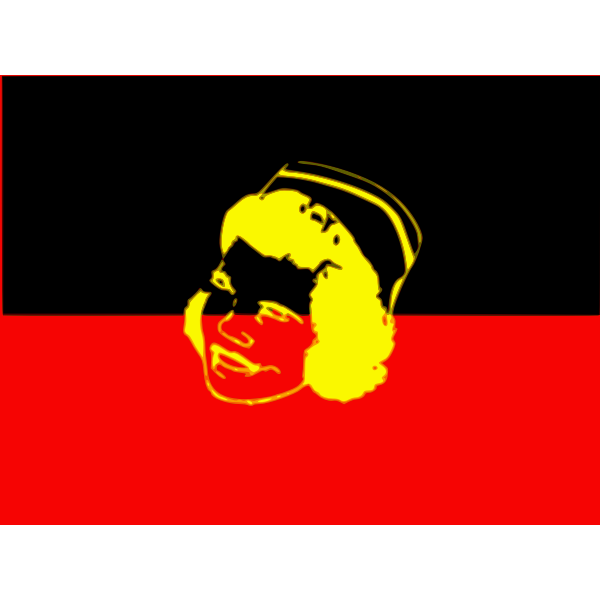 SVG Vector image of flag with portrait of nurse